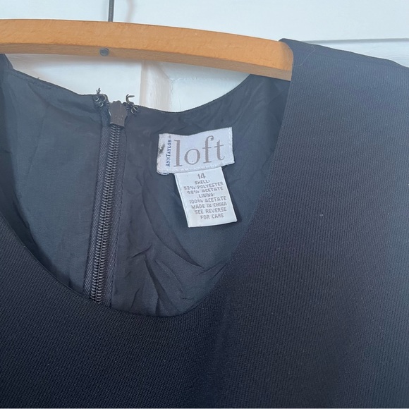 Vintage LOFT classic sheath dress size 14 - Picture 3 of 3